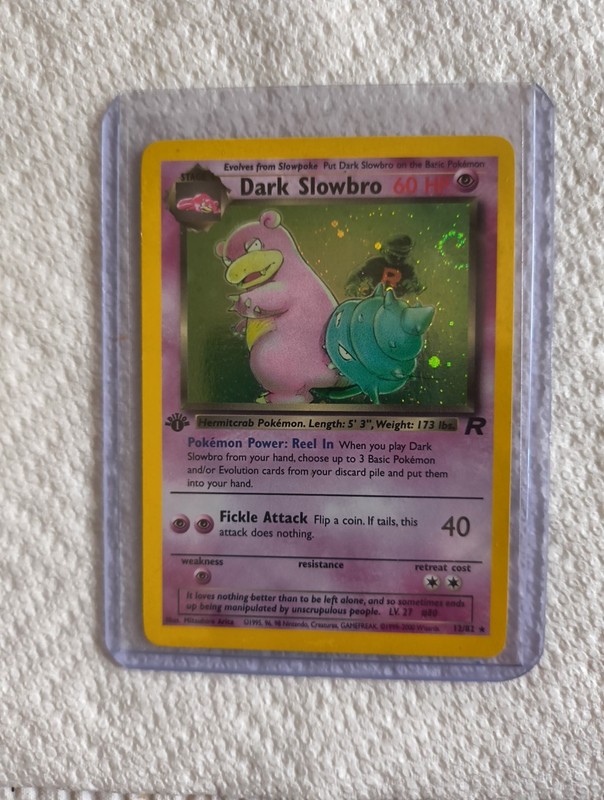 Dark Slowbro 1st Edition 12/ 82 Holo Rare NM-Mint with swirl