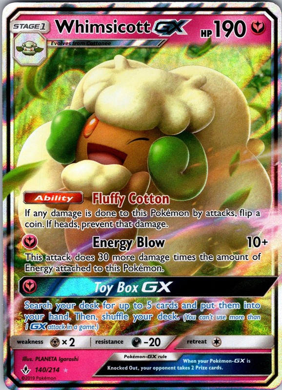 SM – Unbroken Bonds #140/214 Whimsicott GX
