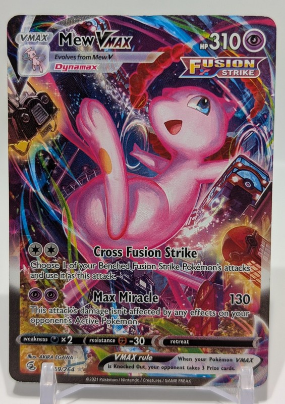 MEW VMAX Alternate SECRET 269/264 POKEMON Sword & Shield Fusion Strike HOLO 🔥