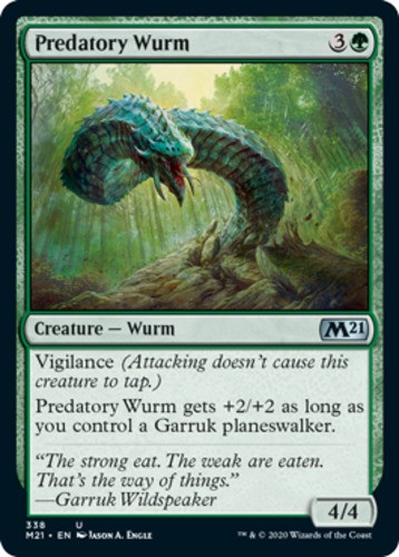Predatory Wurm – Planeswalker Deck Exclusive – Moderately Played, English