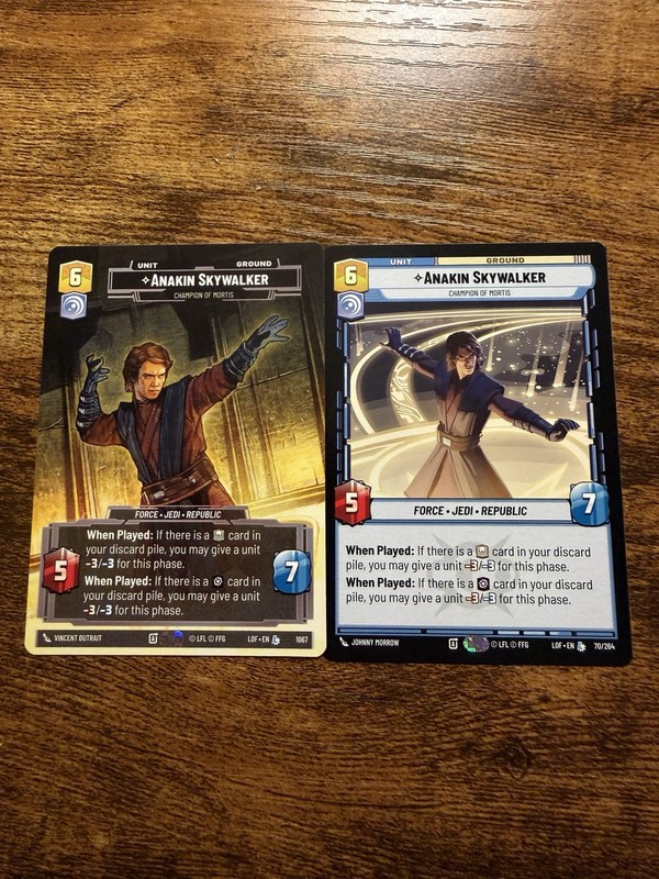 Anakin Skywalker – Star Wars Unlimited LOF – PRESTIGE & LEGENDARY