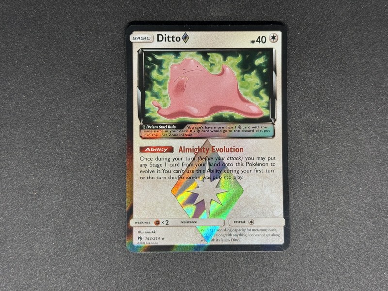 Pokemon TCG – Ditto Prism Star – 154/214 – Lost Thunder