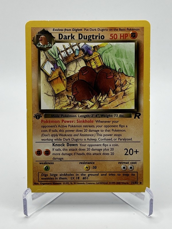 Dark Dugtrio #23/82 Rare 2000 Pokemon Team Rocket 1st Edition