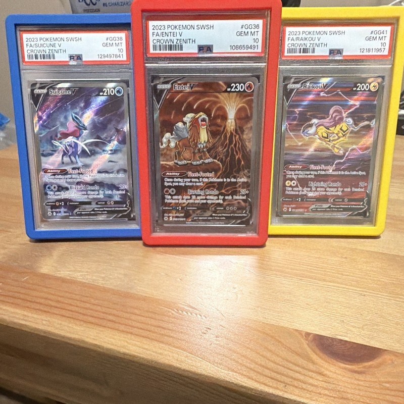 Crown Zenith Galarian Gallery Suicune v Raikou v Entei v Complete Set PSA 10