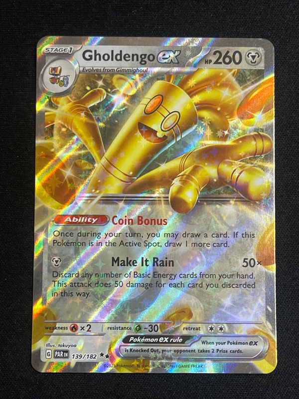 Pokemon Gholdengo ex – Double Rare SV04: Paradox Rift 139/182 NM