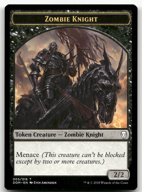 Zombie Knight Token #5 (NM) Dominaria DOM Magic MTG