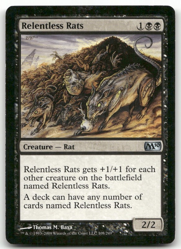 Relentless Rats #108 (NM) Magic 2010 M10 Magic MTG