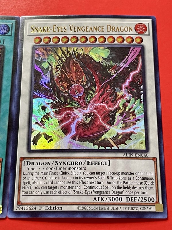 Crimson Dragon + Synchro Rumble + Snake-Eyes Vengeance Dragon | YuGiOh! gallery