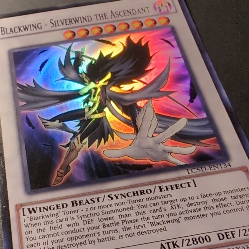 Yu-Gi-Oh! TCG Konami Blackwing Silverwind LC5D-EN134 Supet Rare Holo 1st gallery