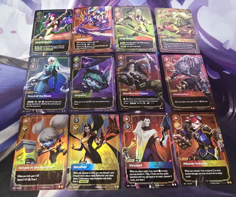 Riftbound League of Legends Unleashed 12 Legend Rare Foil Set