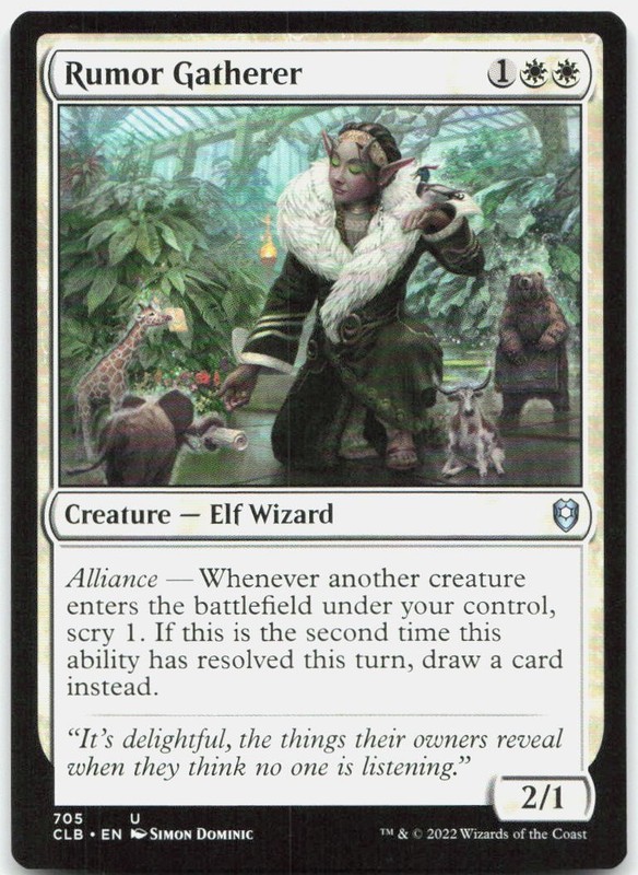 Rumor Gatherer Battle for Baldur’s Gate Magic: The Gathering NM