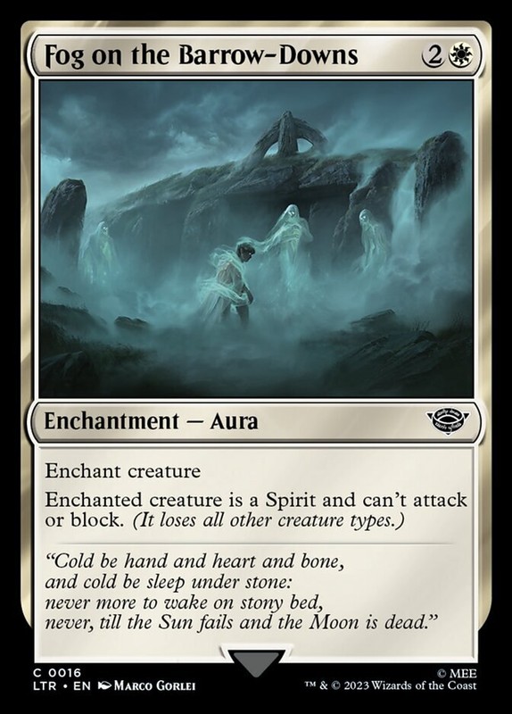 MTG Lord of the Rings *FOIL* C Fog on the Barrow-Downs #0016