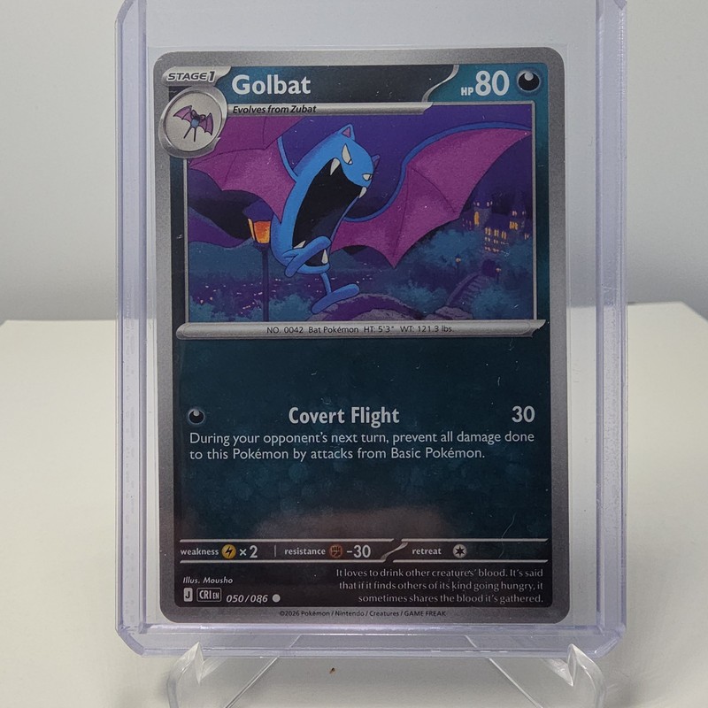Golbat 050/086 Me04: Chaos Rising Regular Pokémon TCG CCG Mousho