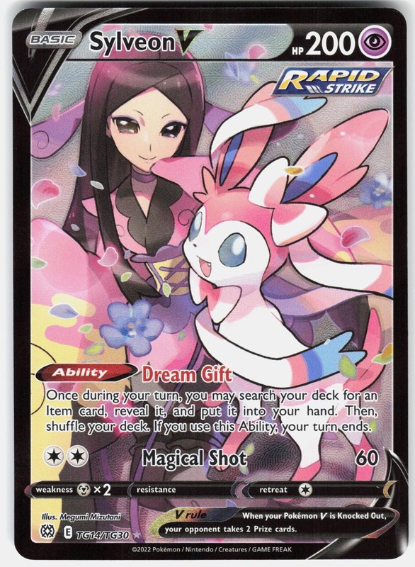 Pokemon Sylveon V TG14/TG30 Holo Brilliant Stars Trainer Gallery Pokemon NM