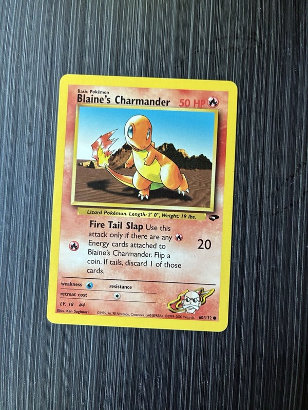 Pokémon TCG Blaine’s Charmander 60/132 Gym Challenge Basic LP