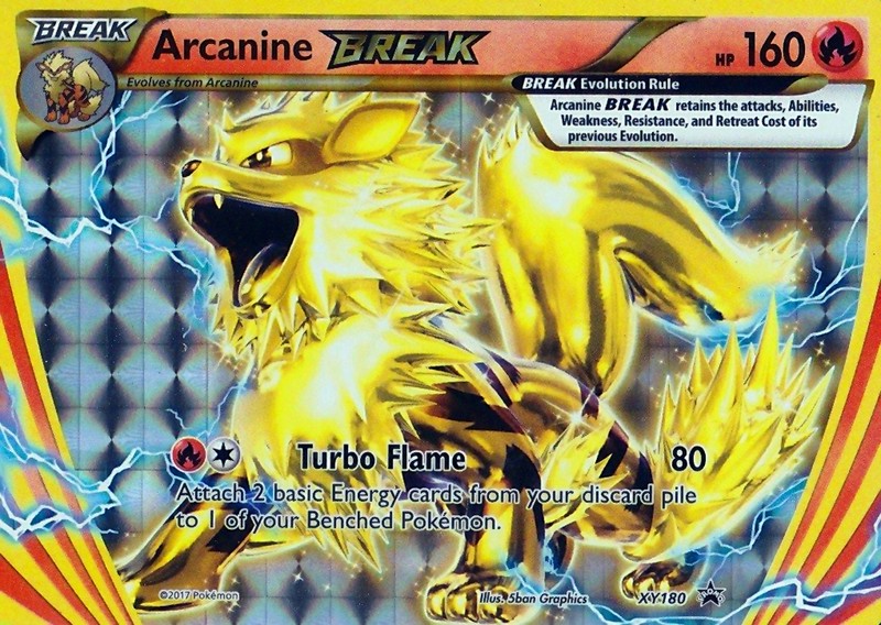 Pokemon – Arcanine BREAK (XY180) Promo Holo Rare JUMBO OVERSIZED ( 8″ x 5.75″ )