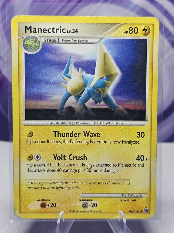 Pokemon TCG Majestic Dawn Manectric LV. 34 Common Card 40/100 HP