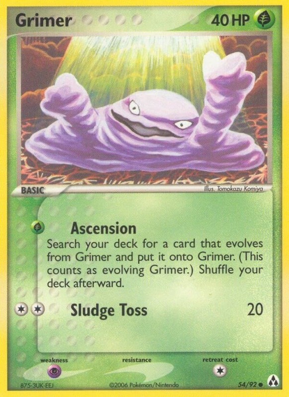 Grimer 54/92 Common Legend Maker Pokémon Card