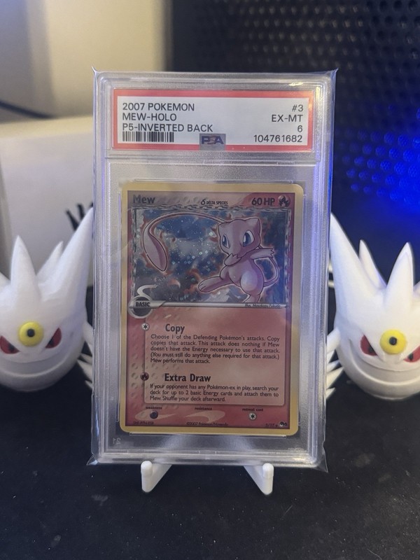 Pokémon TCG Mew Delta Species 3/17 POP Series 5 Holo PSA 6 Inverted Back