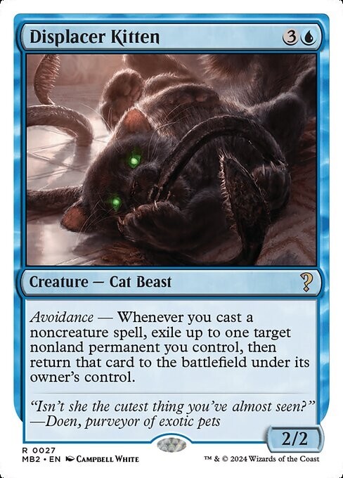Displacer Kitten White Border #27 | MB2 Mystery Booster 2 | MTG