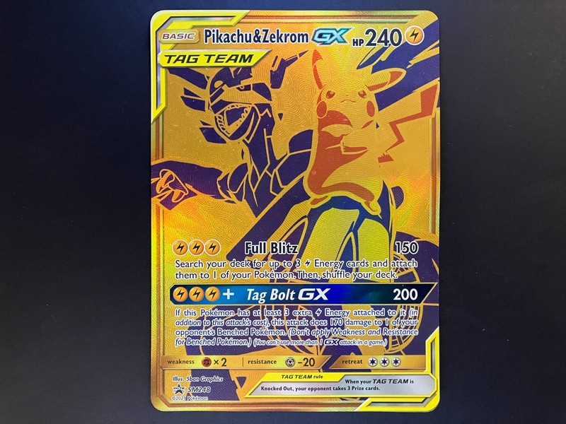 PIKACHU & ZEKROM GX Tag Team Oversized Promo Holo Card SM248 Pokemon TCG SM
