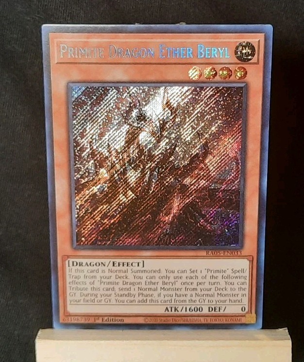 Yu-Gi-Oh! Primite Dragon Ether Beryl *SECRET RARE* RA05-EN033 1st Edition NM/M
