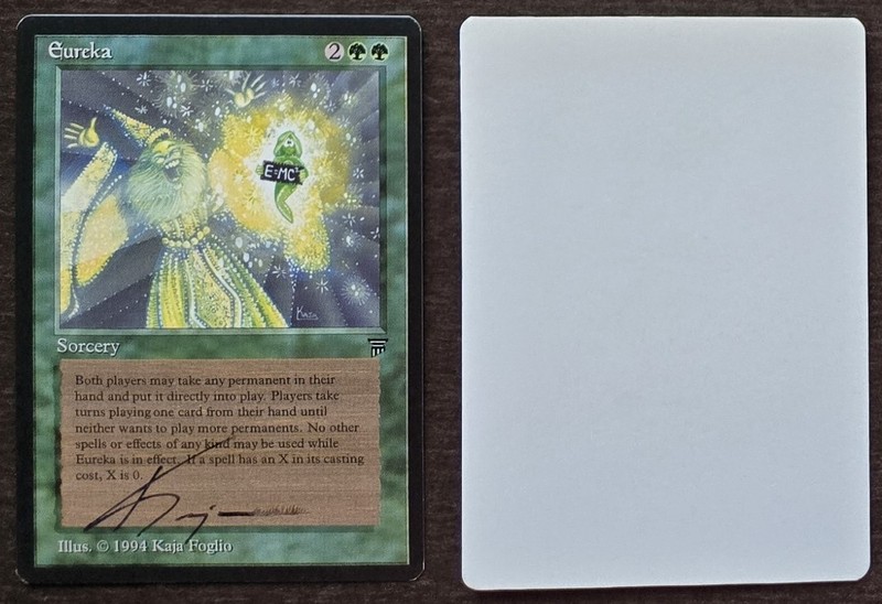 SIGNED MtG Magic Kaja Foglio Artist Proof _ Legends _ EUREKA _ VHTF 1/100!
