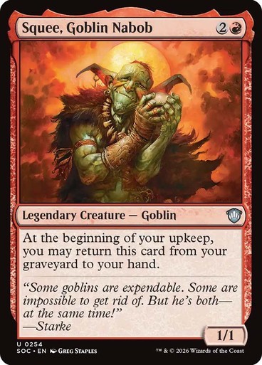 NM Squee, Goblin Nabob, MTG, Strixhaven Commander, Magic the Gathering, 254