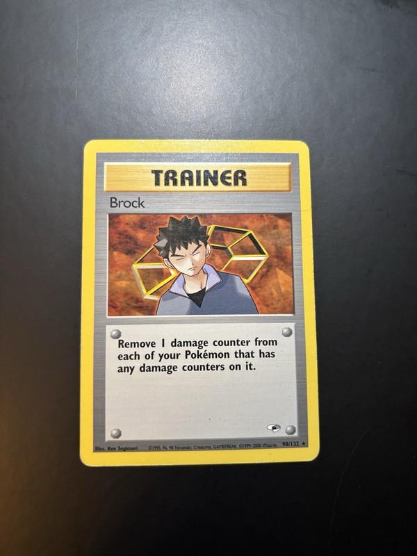 Brock – 98/132 – Pokemon Gym Heroes Unlimited Rare Card WOTC MP