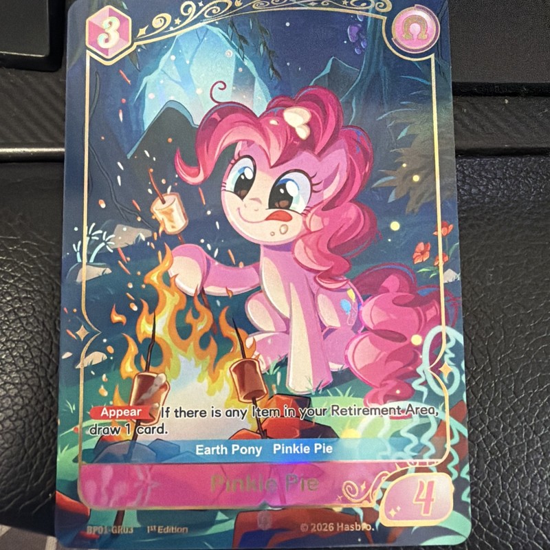 Hasbro My Little Pony Card Game Pinkie Pie Earth Pony 1st Ed Foil RPO7-CP03