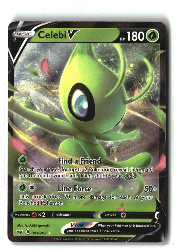 SWSH01: Sword & Shield Base Set #001/202 Celebi V