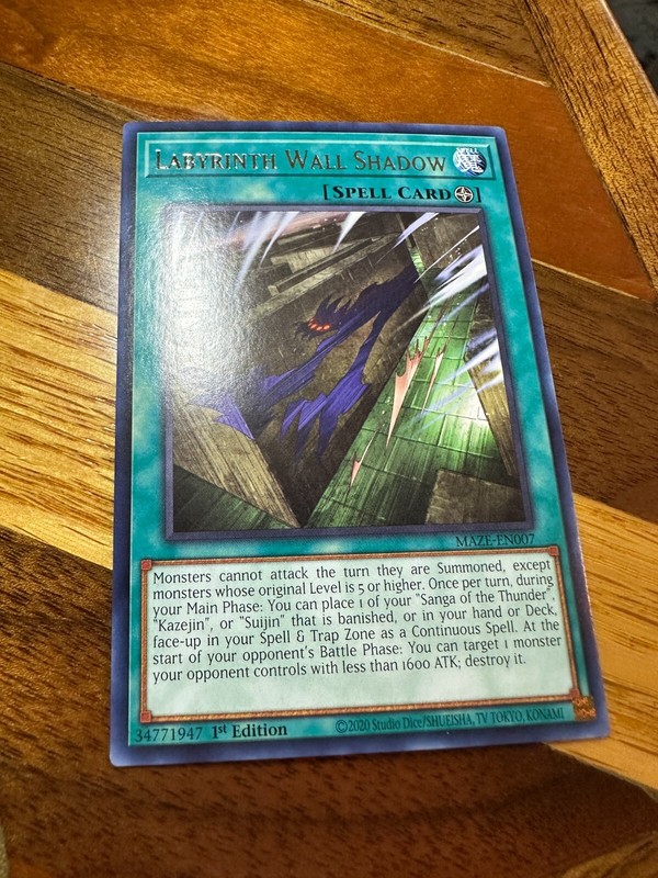 Labyrinth Wall Shadow MAZE-EN007 1st Edition Rare NM + BONUS