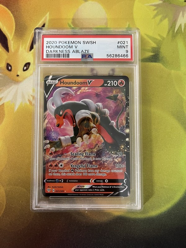 Pokemon – Houndoom V 021/189 – Darkness Ablaze – PSA 9 Mint