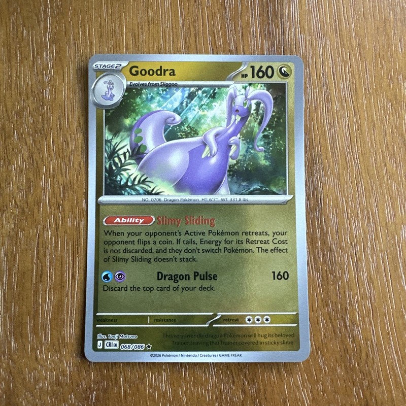 Goodra Reverse Holo Rare ME04: Chaos Rising 068/086 NM