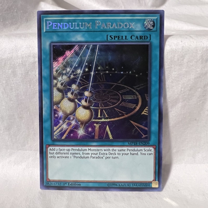 Pendulum Paradox – MP18-EN209 – Secret Rare – 1st Edition YuGiOh! Card