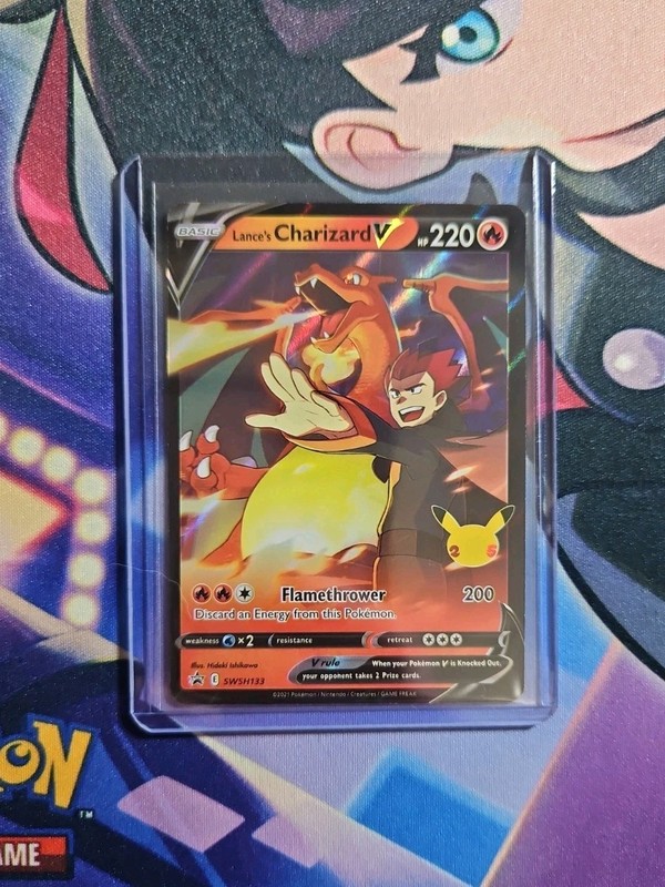 Pokemon Sword & Shield Black Star Promo Lance’s Charizard V SWSH133 NM/M gallery