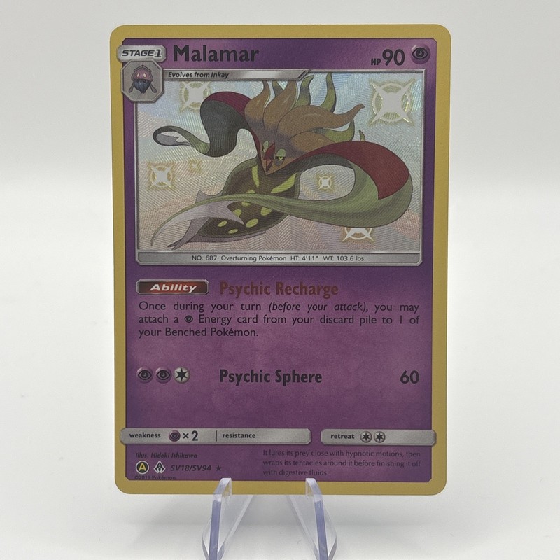 Malamar SV18/SV94 Hidden Fates Baby Shiny Pokemon Card English Card NM