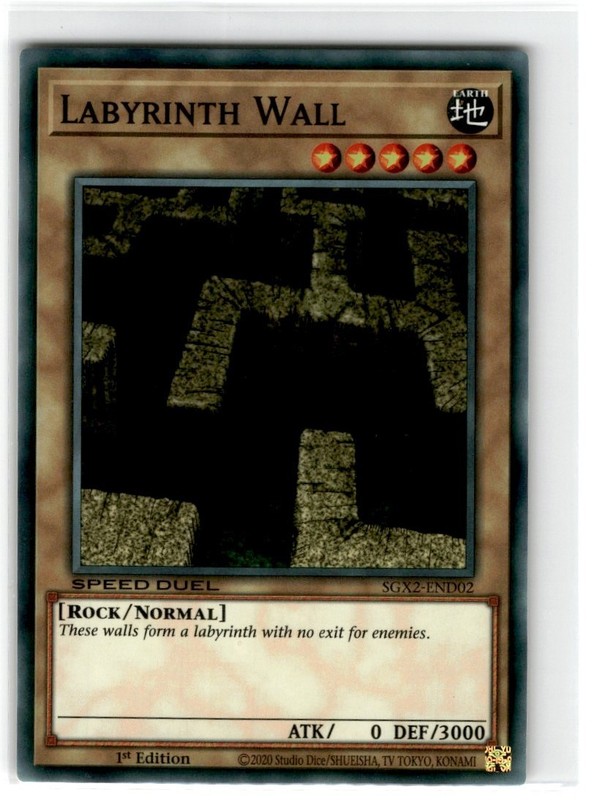 Yu-Gi-Oh! Speed Duel Labyrinth Wall 1st Edition SGX2-END02 Moderately Played