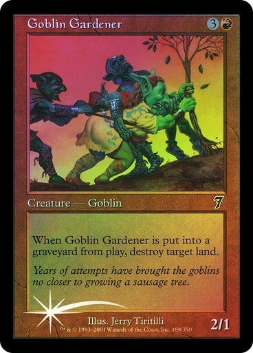 7th Edition MTG FOIL Goblin Gardener Magic