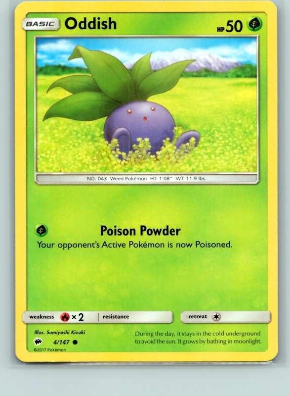 Oddish | 4/147 Common | SM – Burning Shadows | LP