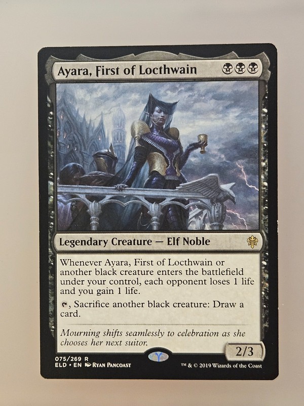 Magic: The Gathering Ayara, First of Locthwain 075/269 Rare ELD ENG 2019