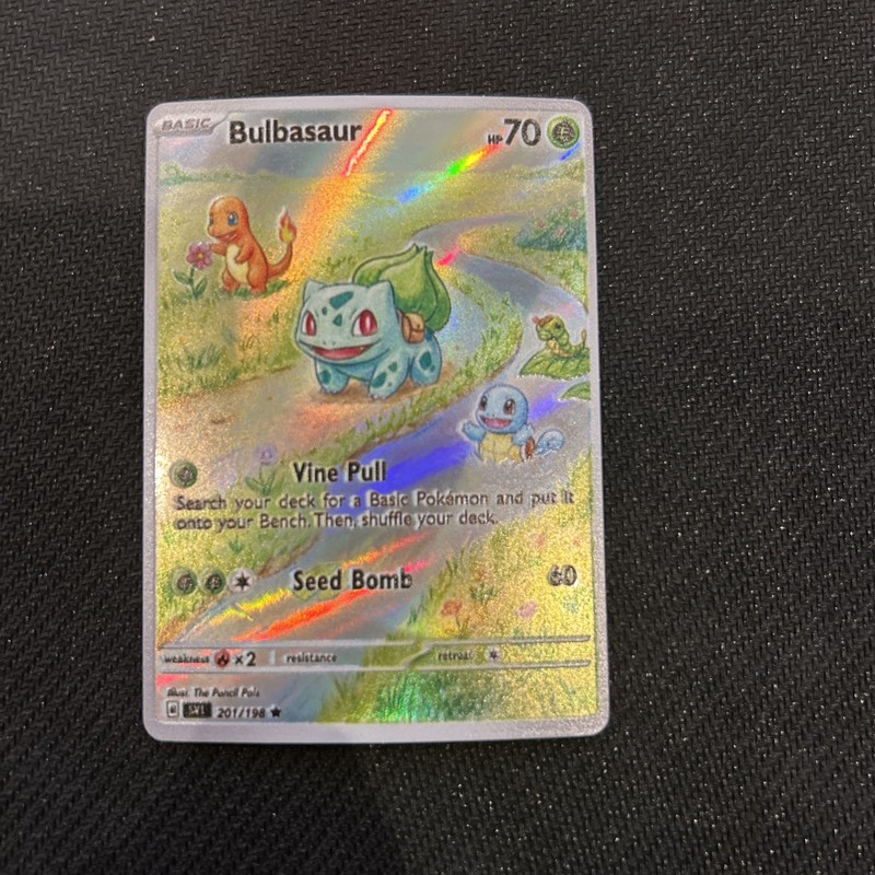 ✨Pokemon Bulbasaur Textured Doujin Art Card
