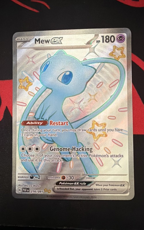 Mew ex 216/091 SV: Paldean Fates Holo
