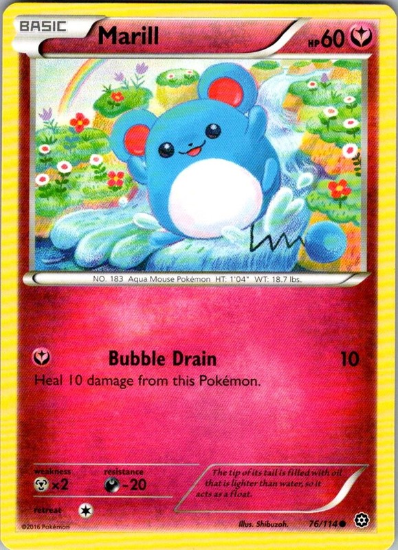 Marill Steam Siege 76/114 Common Pokemon Near Mint