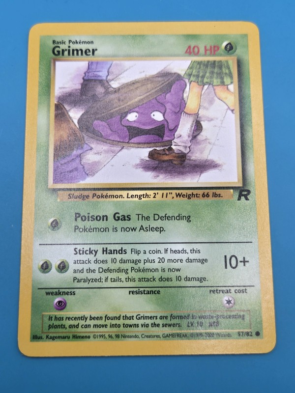 GRIMER 57/82 COMMON TEAM ROCKET POKEMON UNLIMITED REGULAR LP