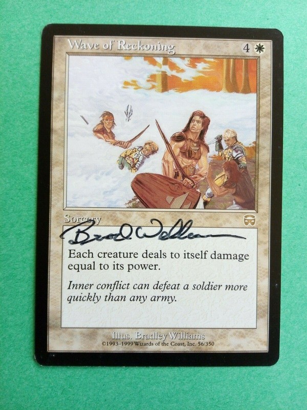 MTG Magic Wave of Reckoning Signed Artist Proof Mercadian Masques Brad Williams