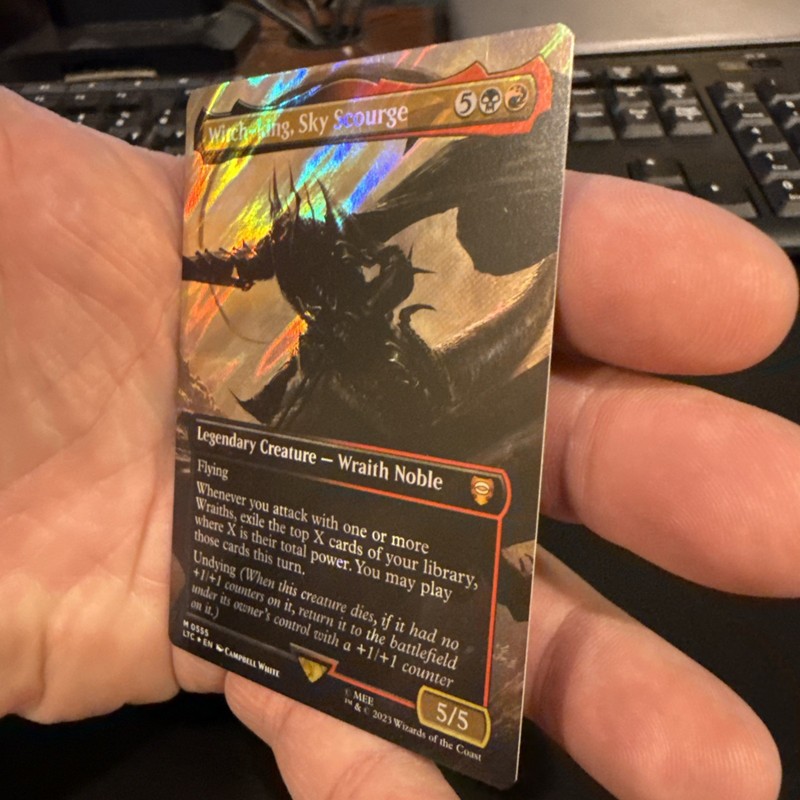 Witch-king, Sky Scourge (Borderless) (Surge Foil) Lord of the Rings 555 NM gallery