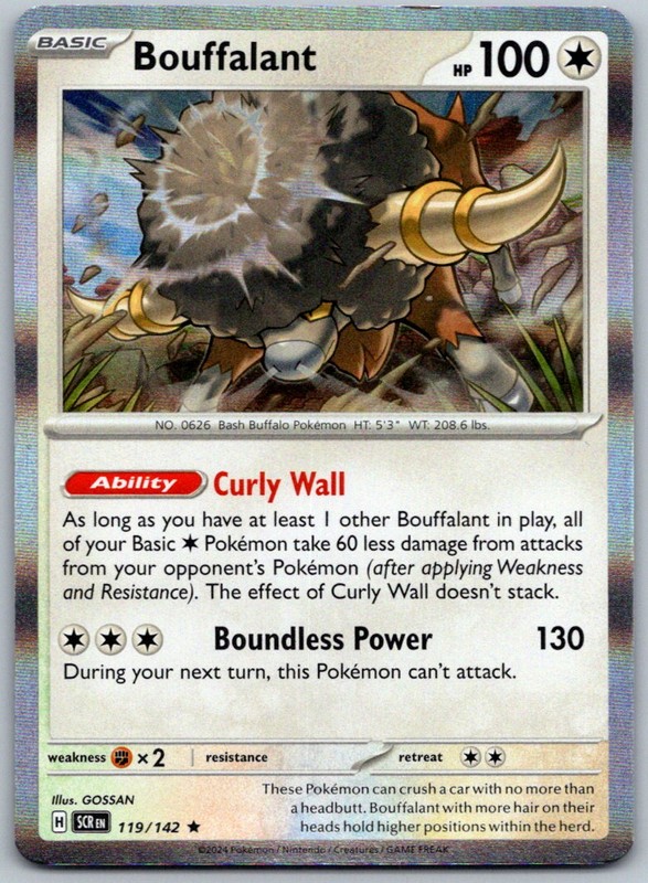 Bouffalant Holo Rare SV07: Stellar Crown 119/142 NM