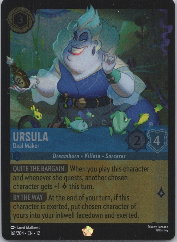 Lorcana Cold Foil – Ursula – Deal Maker 161/204 – Wilds Unknown