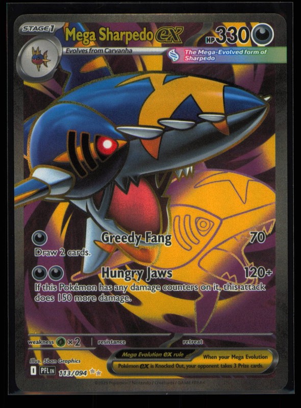 ME02: Phantasmal Flames #113/094 Mega Sharpedo ex